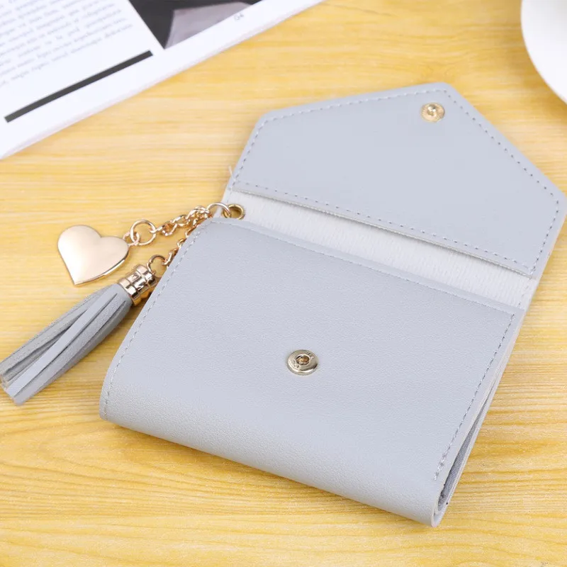 

2021 New Designer Exclusive Design Female Purses Tassel Coin Small Wallet Women Blank Sublimation Wallet Custom Logo Wallet, 8 colors