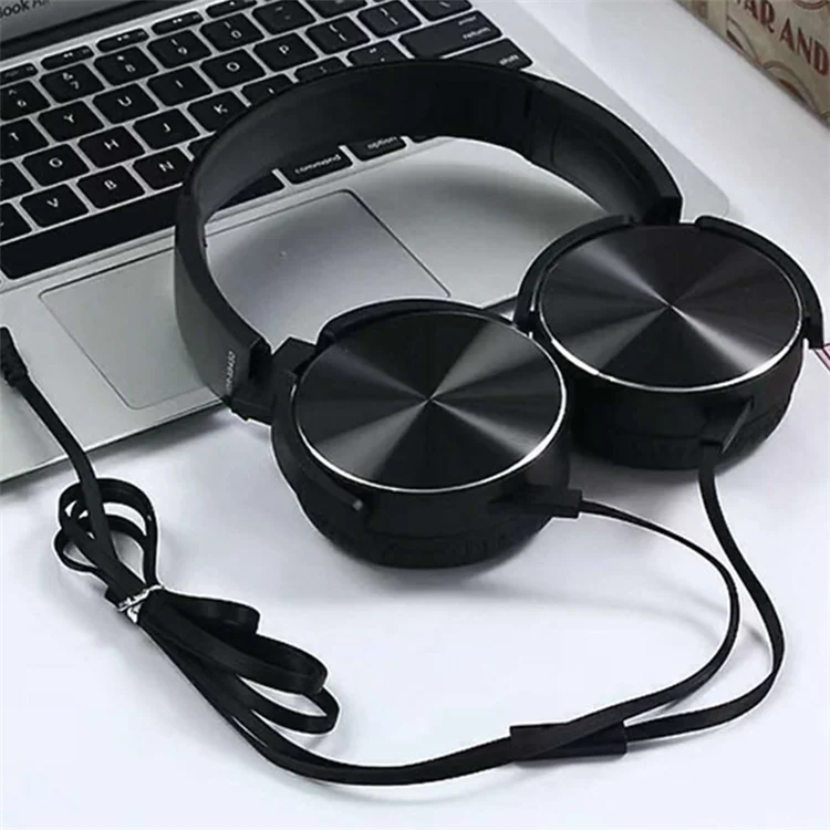 

T450 Factory directly 3.5mm connector gauge wired headphone with microphone earphones with mic headphone, Blue/white/black/red/gold