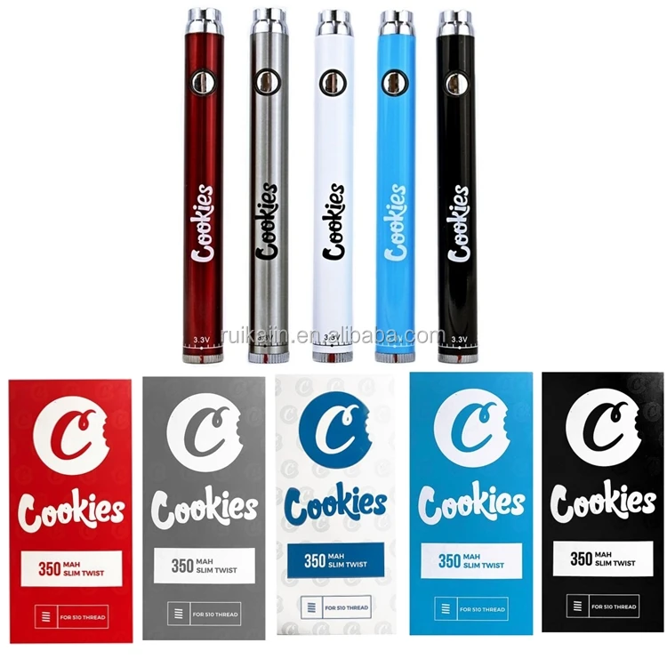 
Voltage adjustable 510 thread cookies slim battery 350mAh vape battery cookie 