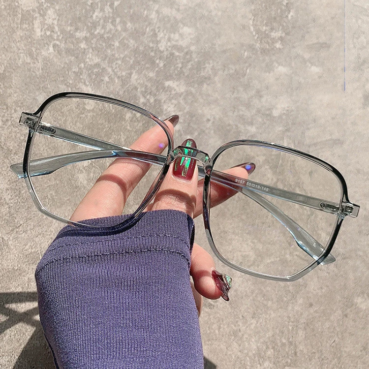 

Factory wholesale custom optical spectacles oversize irregular polygon eyewear frame adult anti blue ray optical glasses frame, Mix color or custom colors