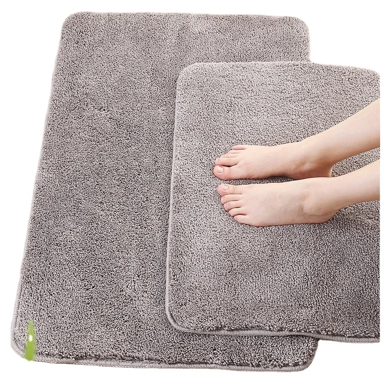 

Soft non slip chenille bath mat bathroom carpet living room bedside mat microfiber door mat, Grey, navy,brown,pink,khaki,green,beige