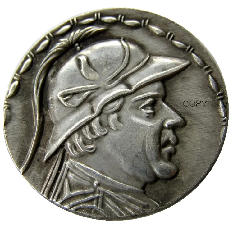 

G(46) Reproduction GRECO-BACTRIAN KINGDOM. Eucratides I the Great (ca. 170-145 BC). Silver Plated Coins