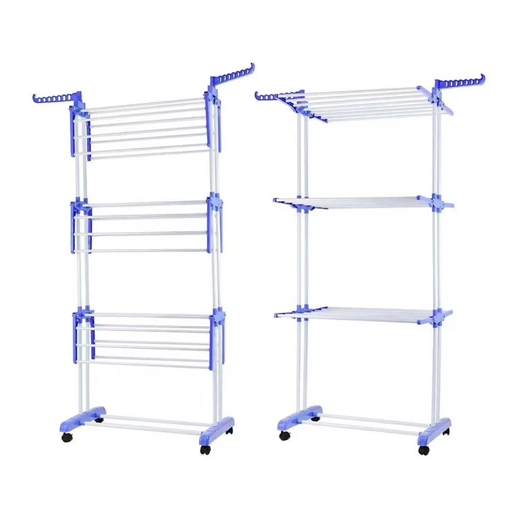 

Multi-Function plastic foldable floor standing adjustable towel racks for drying towel, Request