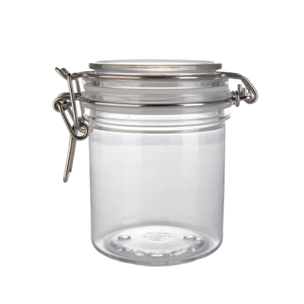Clear honey 250ml 8oz 9oz  pet jar plastic food spice jar custom