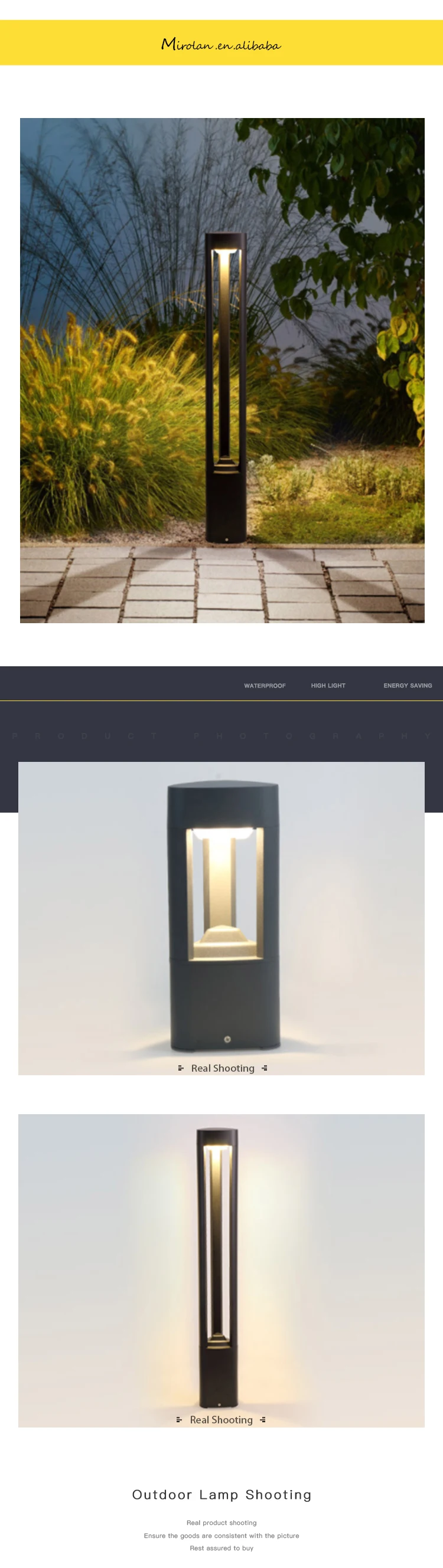 Black/Grey IP54 aluminum outdoor led lawn light projector 9w waterproof lawn led lights