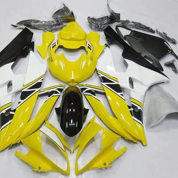 

2021 WHSC Wholesale Motorcycle Fairing Body Kit For YAMAHA R6 2006 yellow black white, Pictures shown