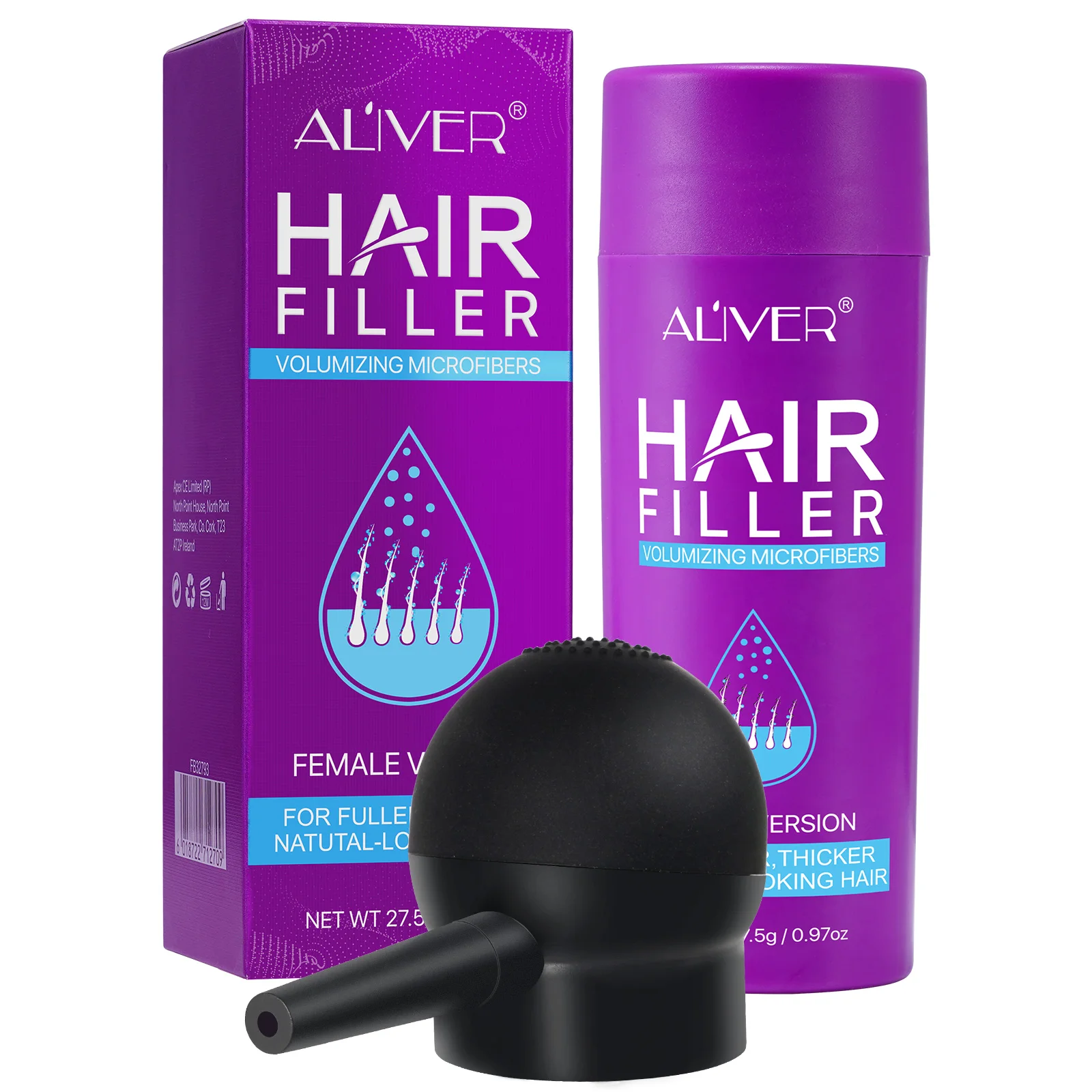 

ALIVER Natural Formula Volumizing Microfiber Female Hair Fibers For Thinning Hair For Women