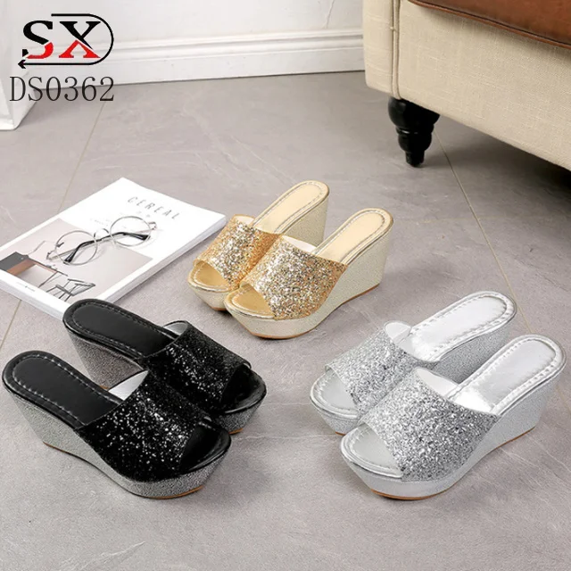 

New design summer ladies sexy platform sandals women high heels wedge shoes