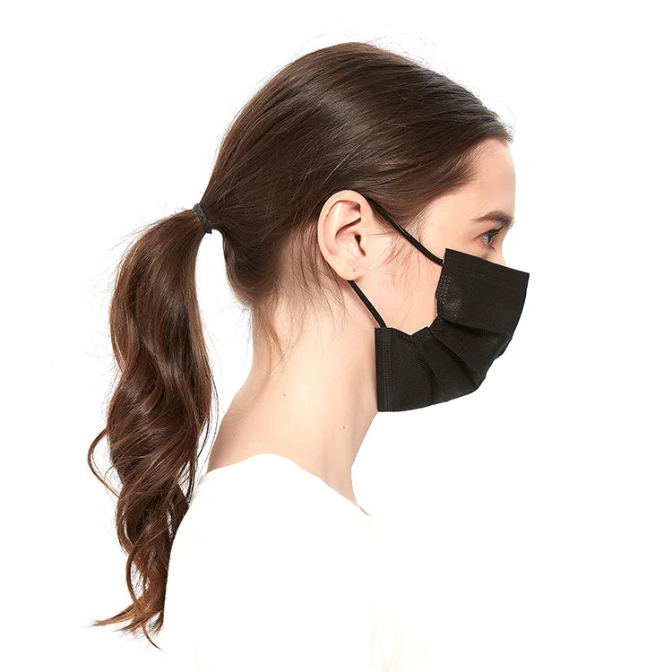 

Black Face Mask 3 Ply 3ply Mask Protective Designers Facemask High Filtration Mascarillas and Easy to Breath Custom Disposable, Blue