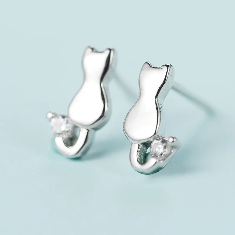 New Hot Fashion 925 Sterling Silver Crystal Earrings for Women Girls Gift Fashion Statement Jewelry