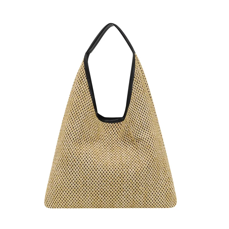 

2021 Straws Rattan Woven Beach Tote Summer Beach Purse Fashion Trendy Designer Big Round Moon Shoulder Straw Bags