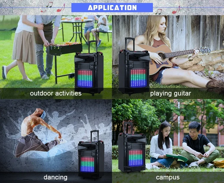 outdoor 12 inch rechargeable wireless super bass bluetooths speaker - ANKUX.COM