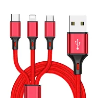 

2019 Newest Fast Charger Cable USB Line Phone Charging Cable 3 in 1 USB Cable For IOS Android Type C