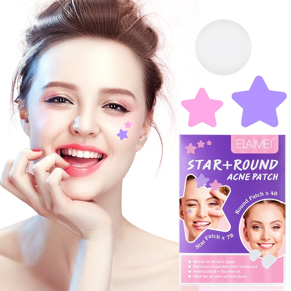 

96 Patches Star Round Purple Skincare Hydrocolloid Aknepflaster Teenager Pimple Patch Cute Acne Heal Pimple Patch