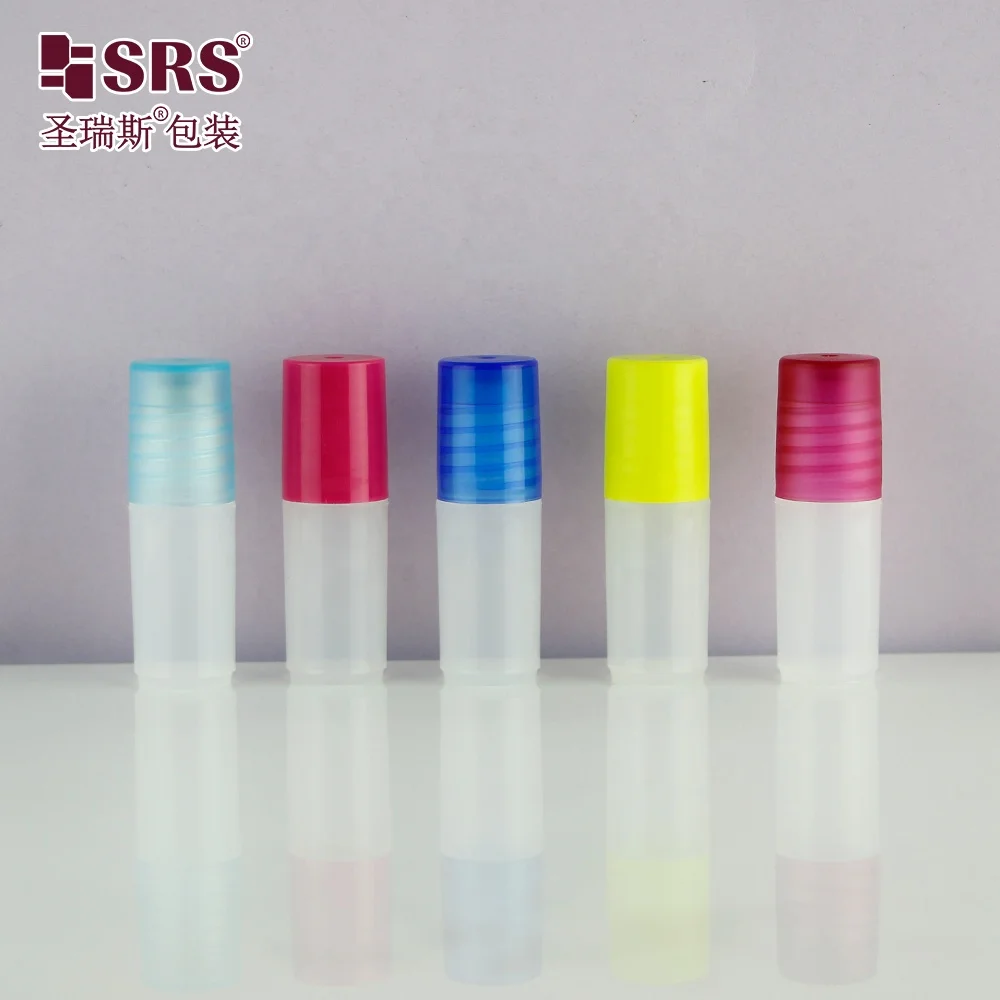 

Transparent 3ml PP Plastic Roller Bottle Small Roll On Perfume Oils Serum Packaging