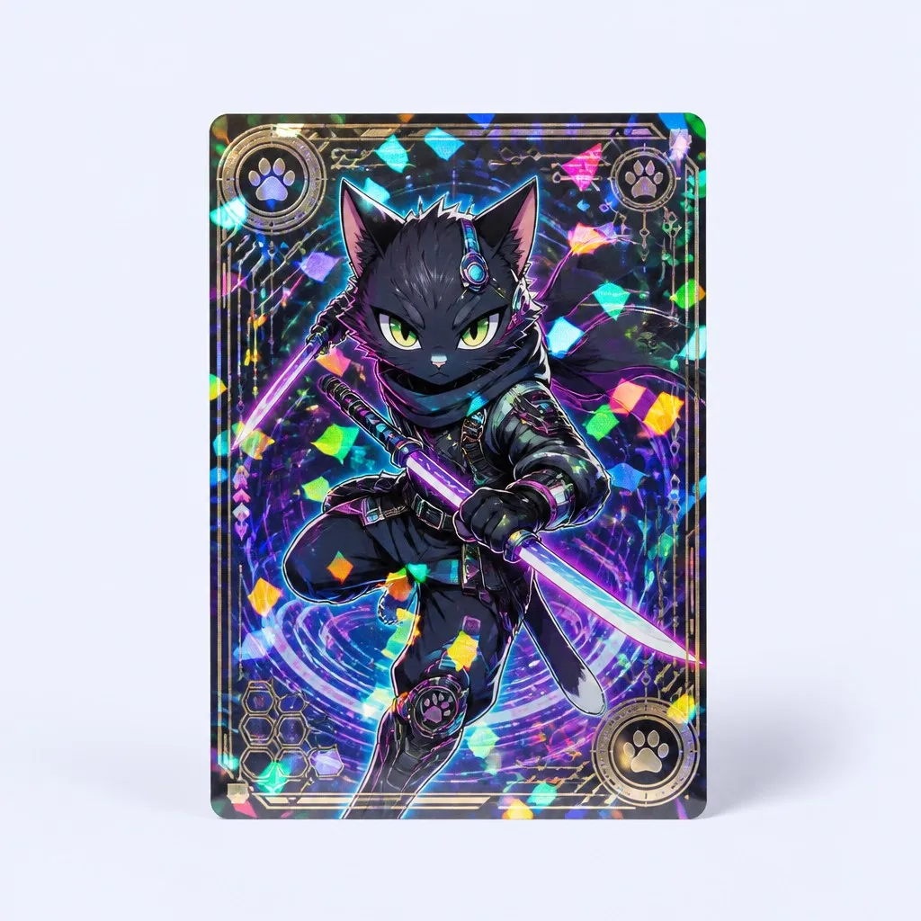 Cyber Ninja Cat Holo Card