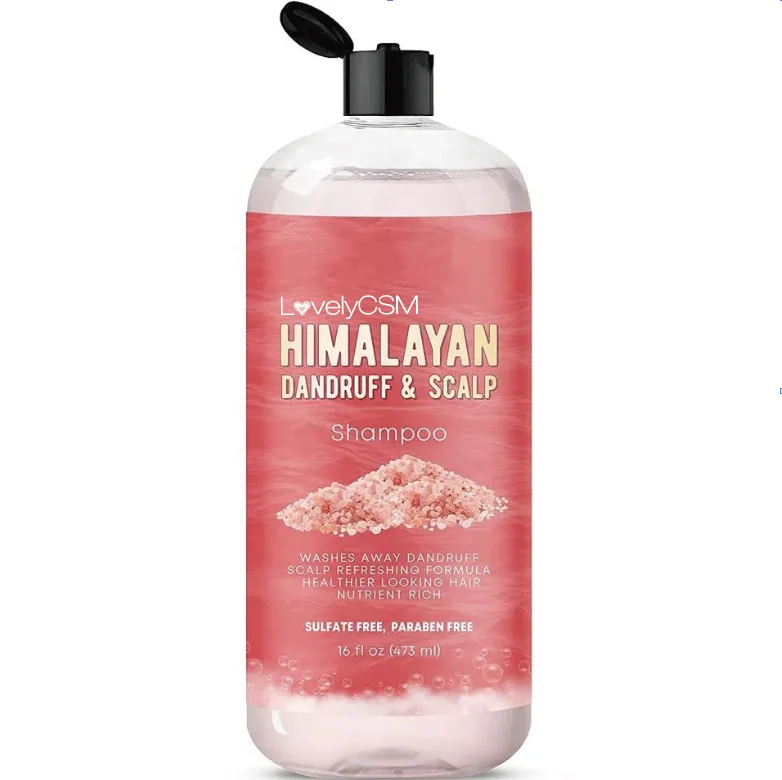 

OEM Private label Hair loss products Dandruff Scalp Castor Oil Organic Vegan Herbal Natural Himalayan Salt hair growth shampoo