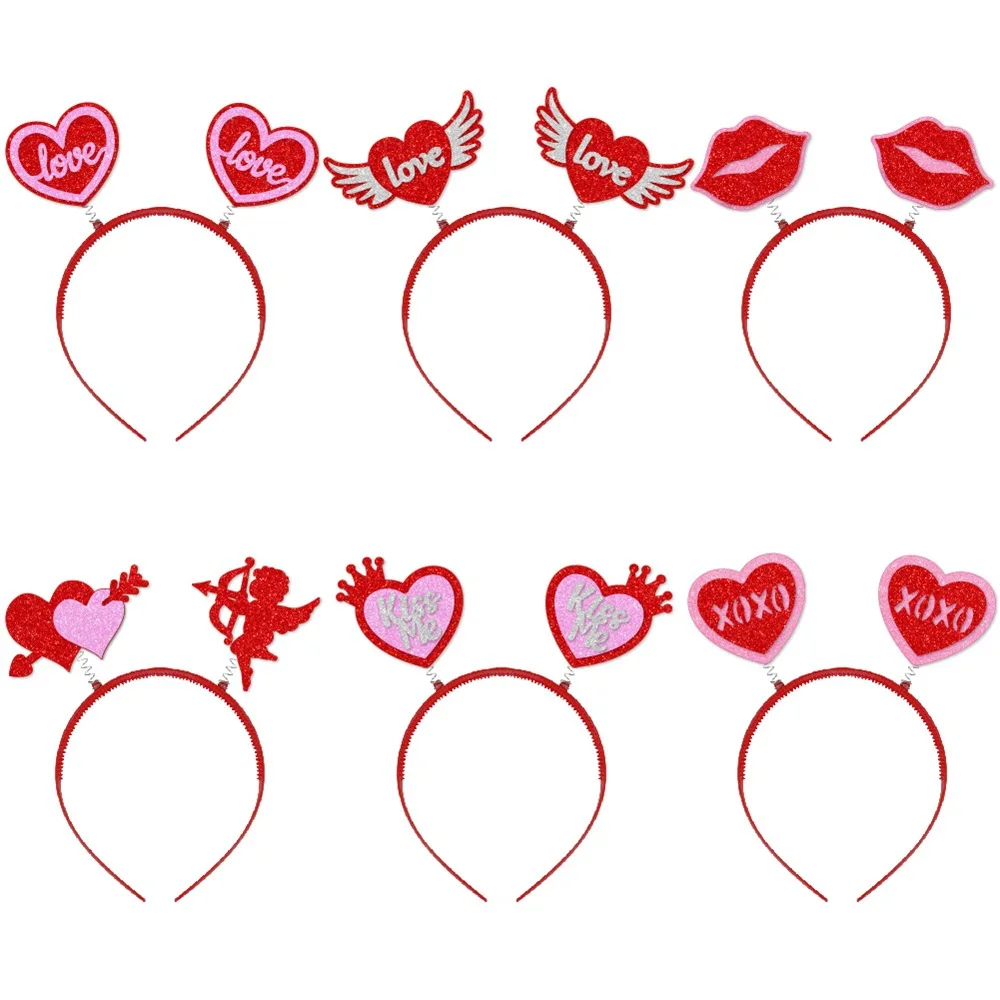 

2024 Valentine's Day Photo Props Wedding Atmosphere Dress Up Headbands Hair Accessories Decorative Party Supplies
