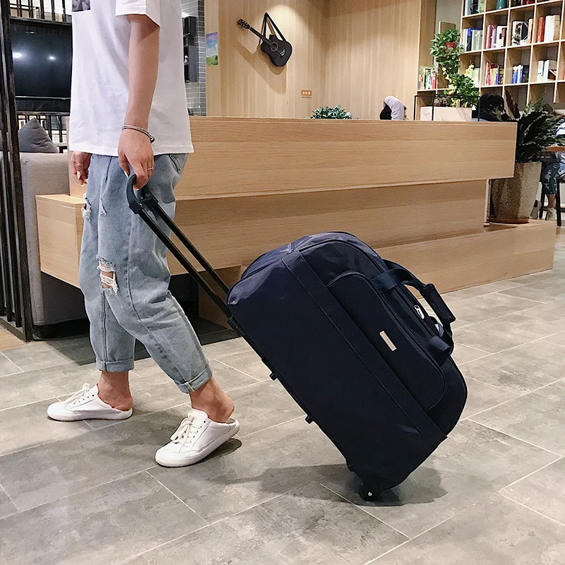 

Trolley travel portable travel bag men's and women's boarding case large capacity hand tow luggage bag trolley bag, Multicolor