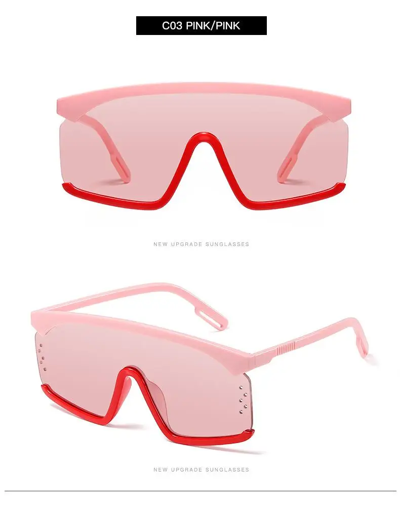 2020 Newest Trendy Men Women Square Sunglasses Gradient Shades UV400 Half Frame One-Piece Lens Sunglasses