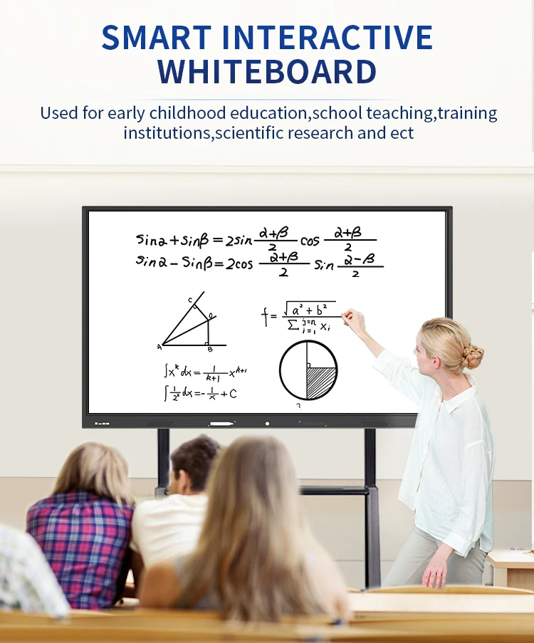 China factory multi touch screen electronic Interactive whiteboard educational equipment for schools board