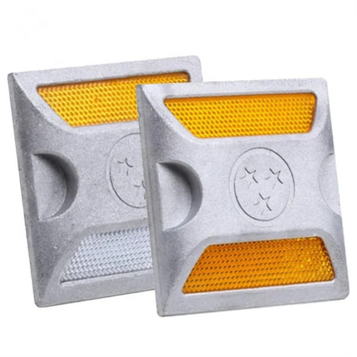 Square Shape Pathway Reflective Road Markers Plastic Road Stud