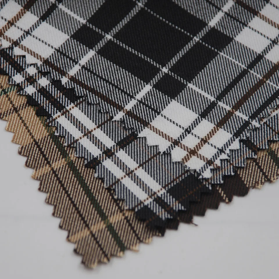 

2022 new check design 100% polyester yarn dyed check plaid woven fabric for shirt school uniform