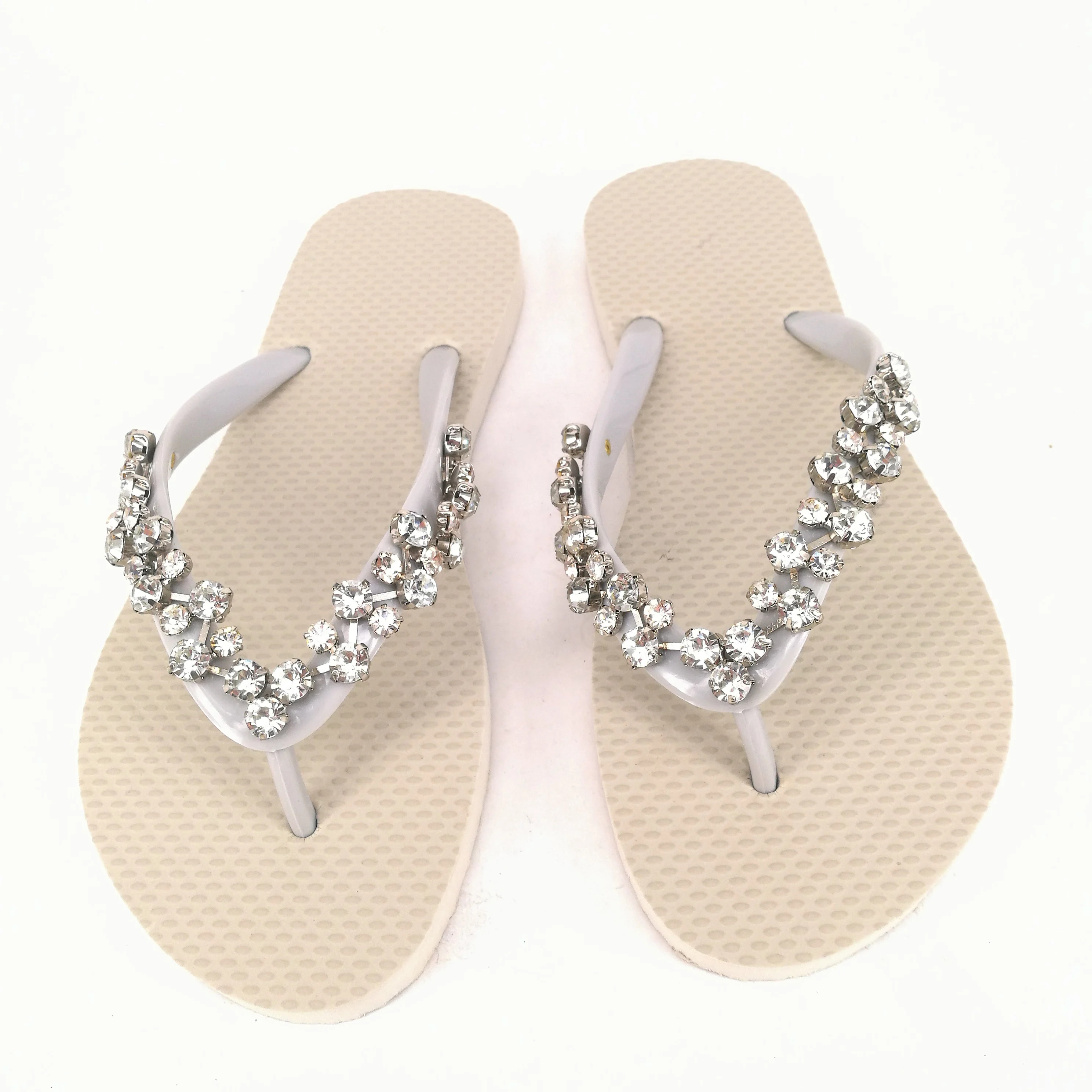 

Bling Bling Diamond Flat Fasion Trendy comfortable Shoes Faux factory wholesale women flip flop