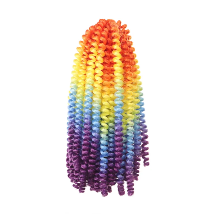 

Braiding Hair Spring Twist Crochet Hair Synthetic Crochet Braids With Nubian Twist Hair Extension