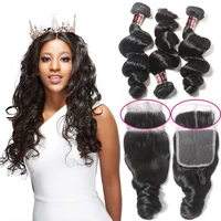 

XBL Free Sample Hair Bundles with Closure,wholesale raw mink Brazilian hair extension with closure,free eyelashes service