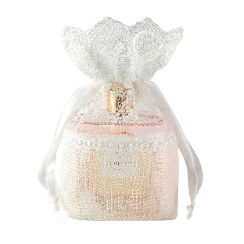 

Wholesale Cheap Mini Small White Organza Lace Bag Gift Favor Wedding gift bag