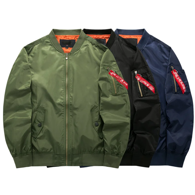 

Wholesale Men MA1 Bomber Jacket Custom plain Men's Jackets & Coats winter man, Photo color or you like colors