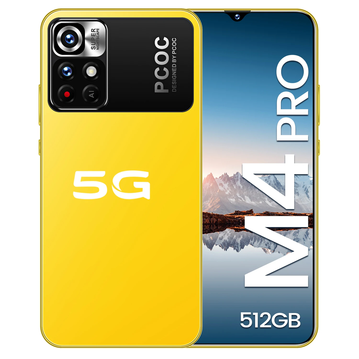 

New Arrival M4 PRO original 12gb+512gb 16MP+32MP face unlock full Display Android 10.0 Cell Phone Smart Mobile Phone, Blue black yellow