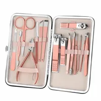 

Travel Mini Nail Clippers Kit Pedicure Care Tools 16pcs Manicure Set Stainless Steel Grooming kit