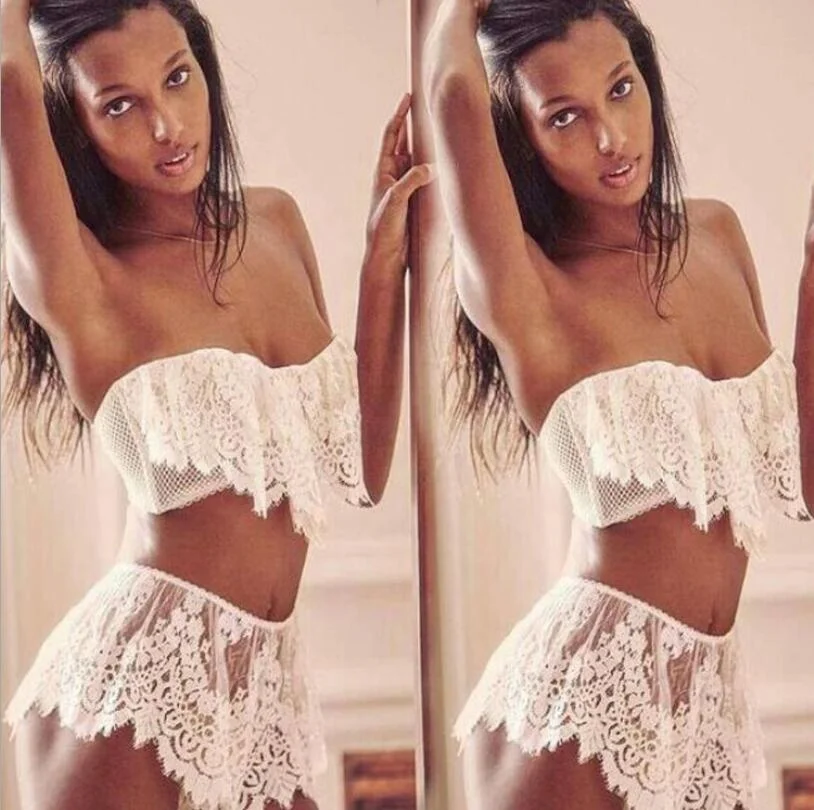 

sfy526 women white lace babydoll sexy transparent