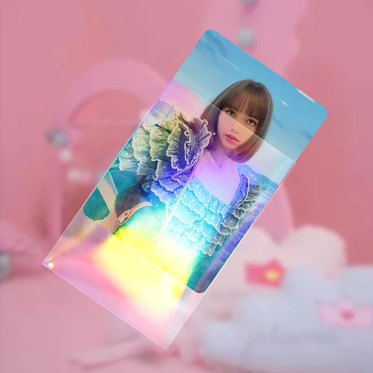 

In stock !!! New Release 2 Sides Rainbow Effects Hologram 1500pcs Holographic KPOP Photo Card Sleeves
