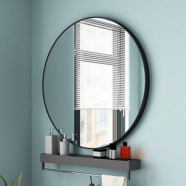 

Ruicheng Factory Nordic Round Bathroom Aluminum Alloy Frame Toilet Mirror Decoration Mirror, Black,golden,silver,white,gray,customized