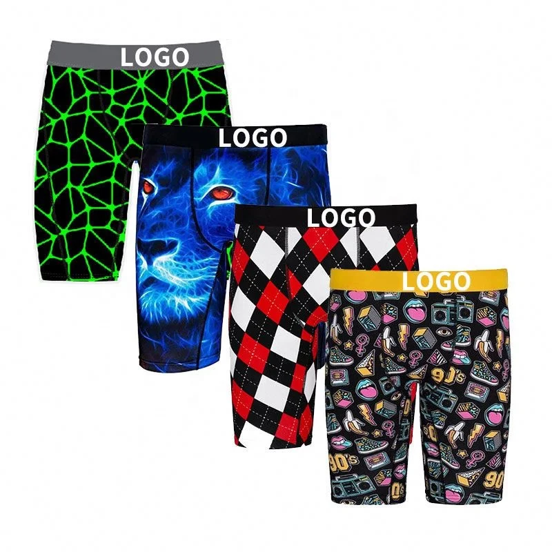 

2021 Custom Design OEM Printed Mens Boxer Briefs Underwear