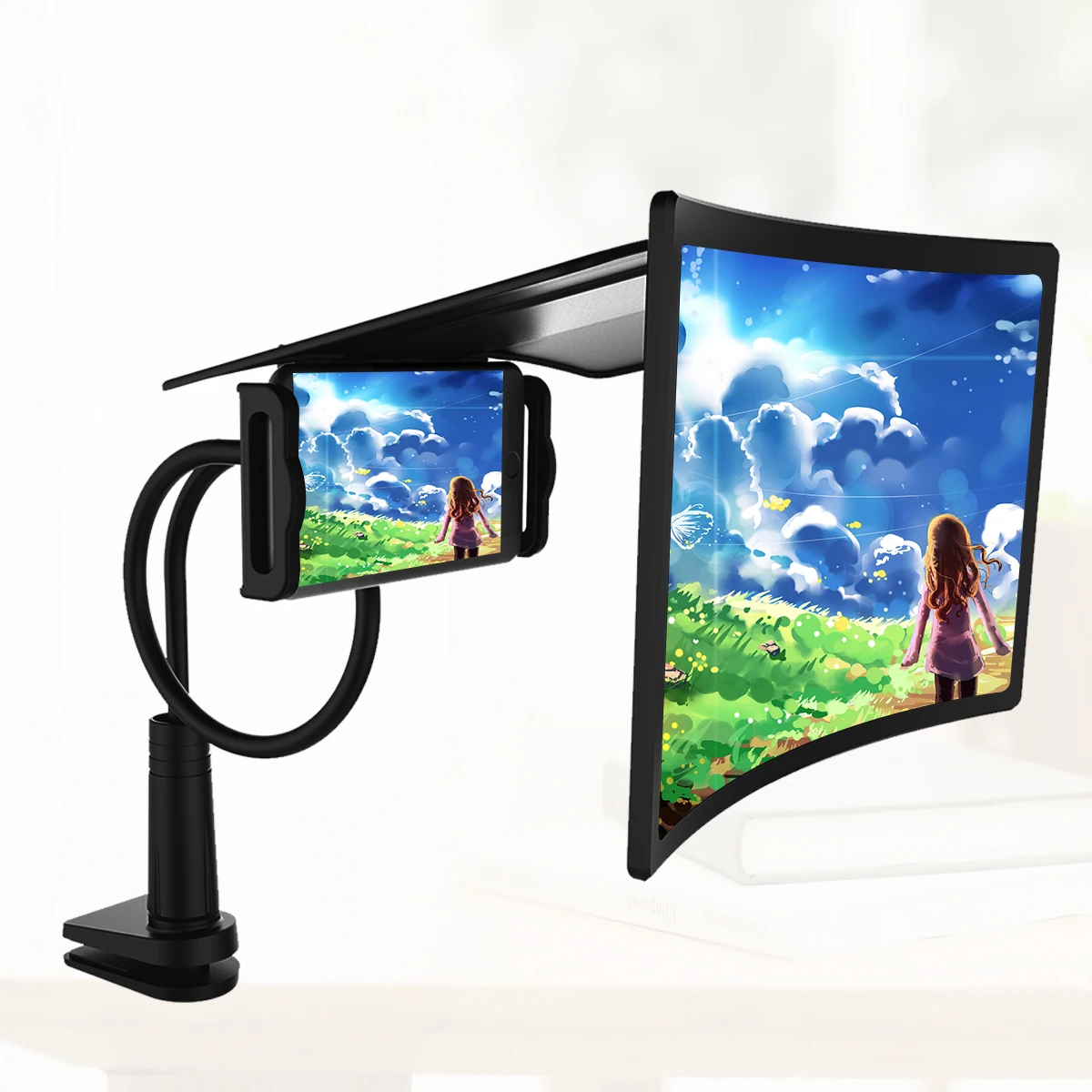 

Phone Screen Enlarger hd 12 inch 3D Curved smart mobile phone screen Amplifier magnifier