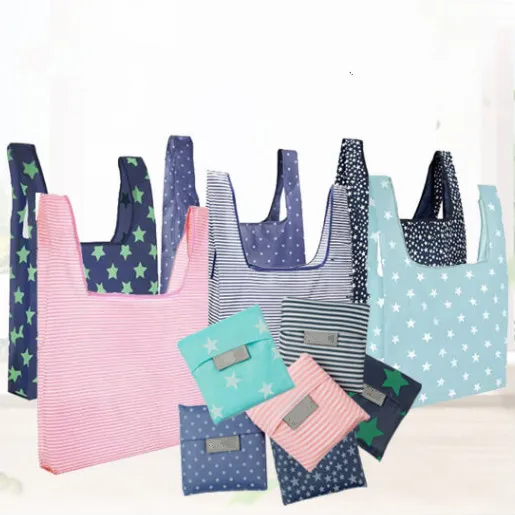 

Custom Logo Eco Friendly Poly Bag Reusable Nylon Foldable Shopping Bag With Pouch Polyester, Customized