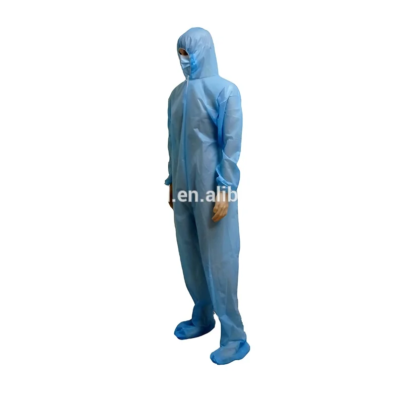 
Long Sleeve Gown Disposable PP Safety Gown Clothing With Thumb Loop Non-sterile 