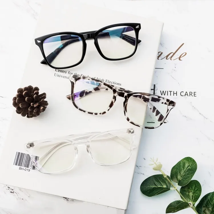 

8082 hot sale black plastic full frame blue light blocking reading glasses unisex blue light blocking glasses