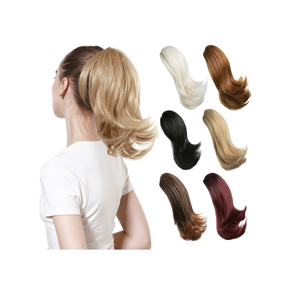 

Clip-on Braided Ponytail Hair Extension Synthetic Simulation Wig Ponytail hairpiece