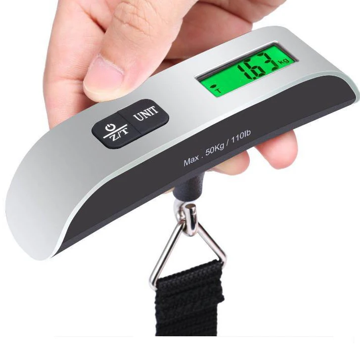 

So-Easy 50kg/110lb Fishing Grip Scale Digital Electronic Fishing Scale Fish Hook Hanging Scale with Backlit LCD Display, As picture
