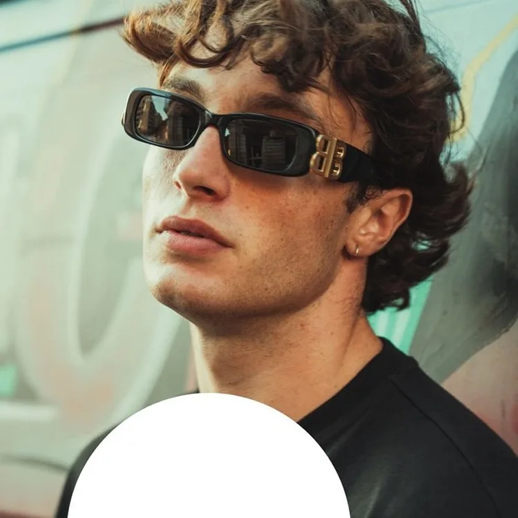 

Outdoor Fashion Eyewear Square B Logo Trend Shade Sunglasses
