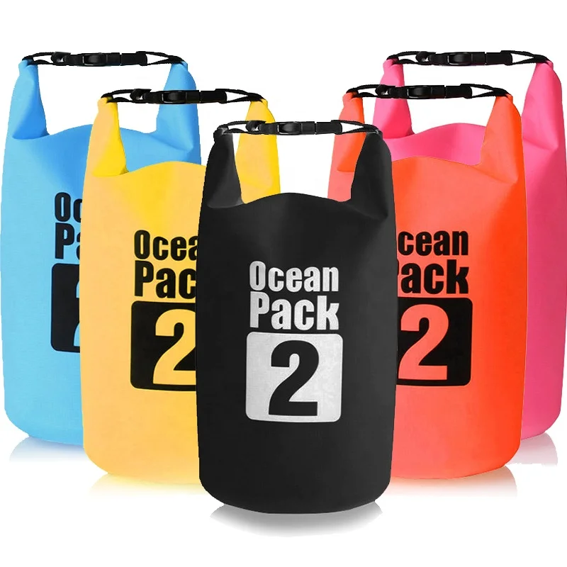 

Super Deal 500D PVC Floating  Duffle Ocean Pack Waterproof Backpack Dry Bag Perfect for Swimming Fishing Kayak Paddle, Black , sky blue , dark blue, yellow , green , orange and rose red