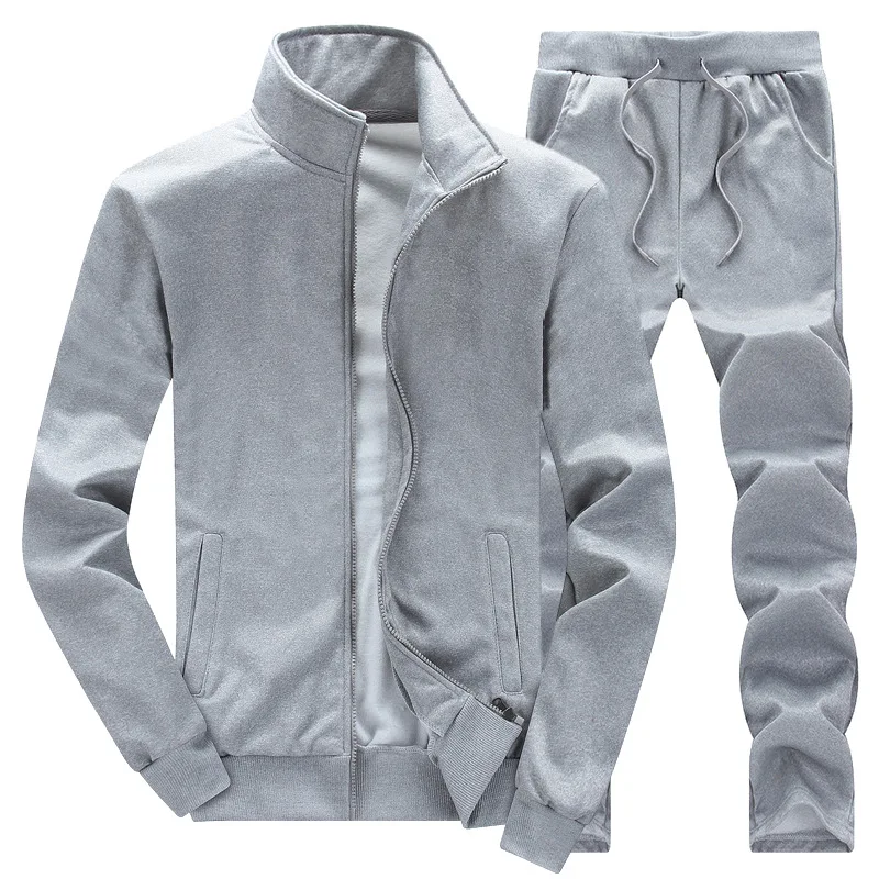 

Spring Print Custom Logo Cheap Blank sportswear Two Piece Set Outfit Jogging Swear Suit Mens Tracksuit, Grey, black, nave blue