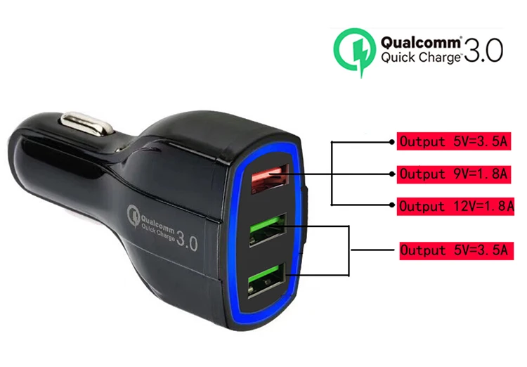 3 Port USB Car Charger
