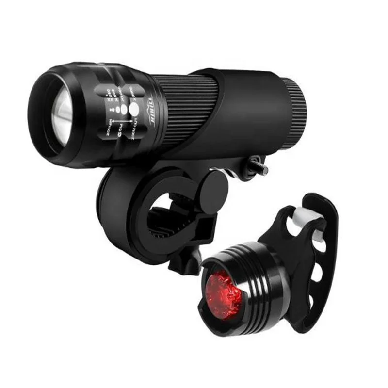 

Extremely Bright Long Lasting Fully Adjustable Light Set High Quality Waterproof Light Bicycle Light Led, Black