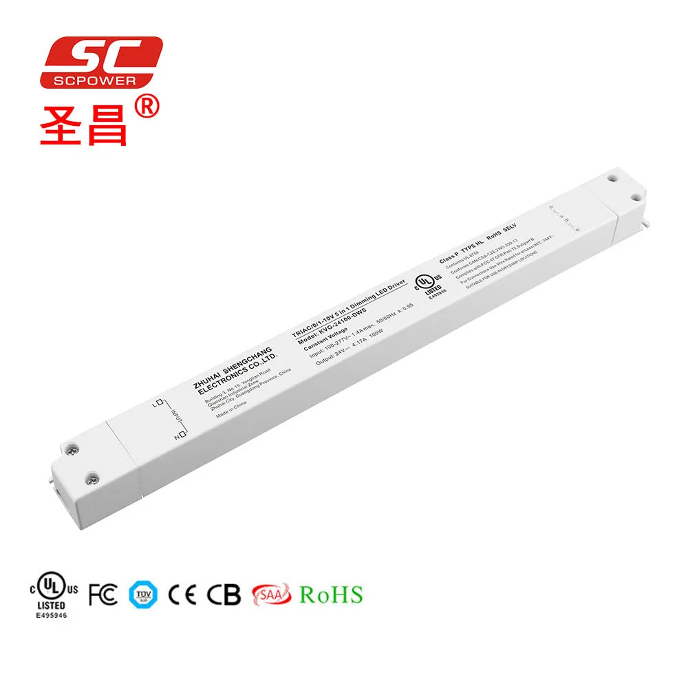 
Low Voltage 100V 277V Switching Power Supply 100W 24V 4.17A SMPS LED Lighting Transformer 